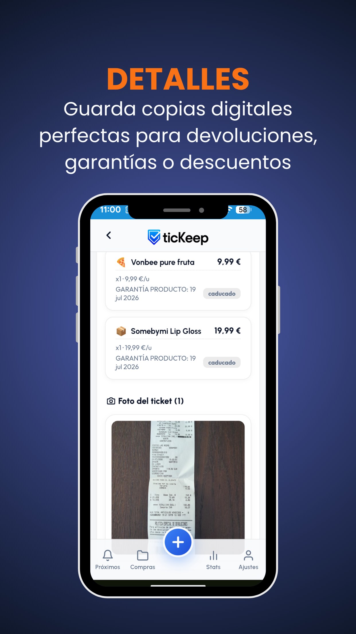 Detalles de Productos y Garantías