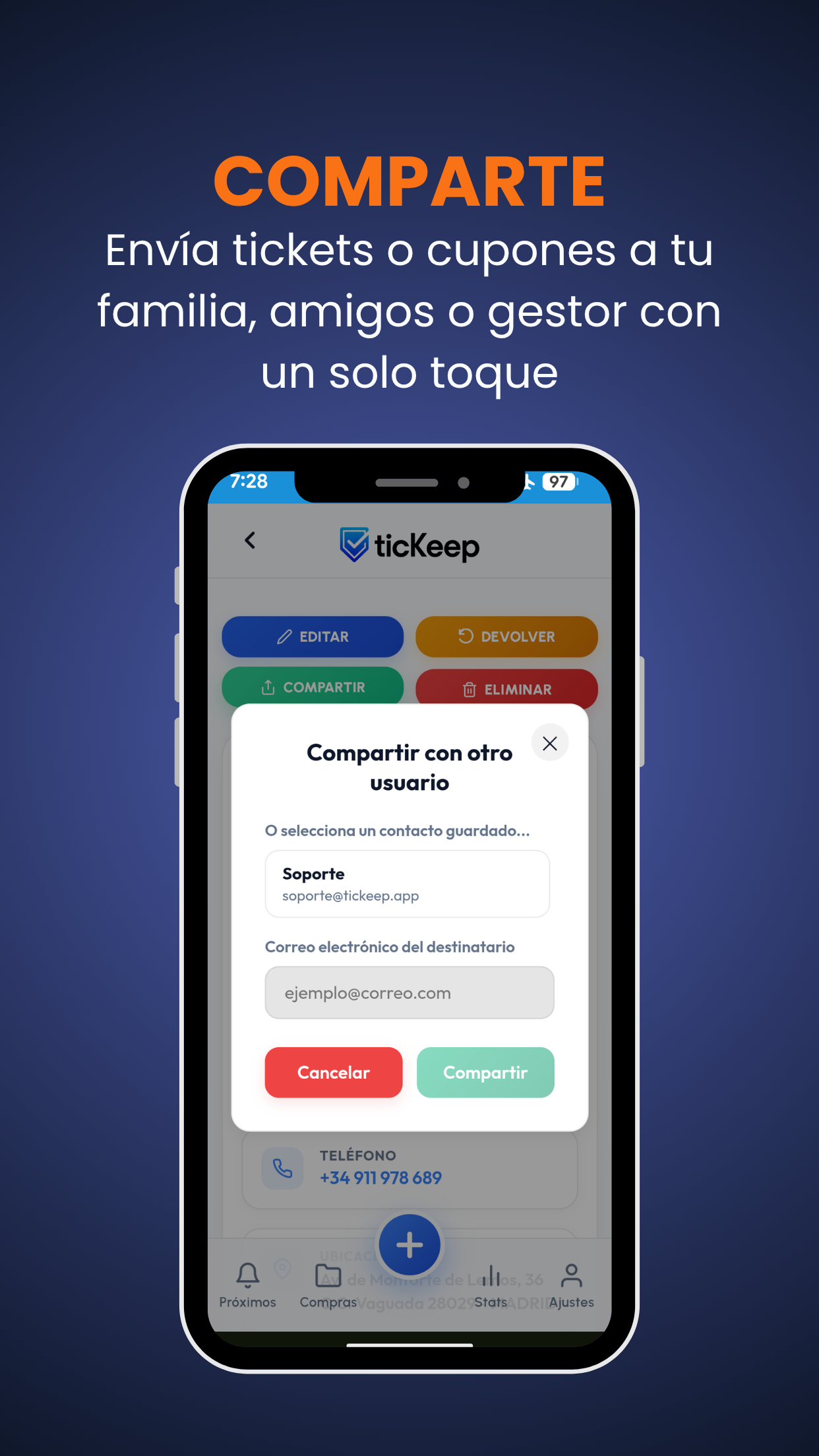 Compartir Tickets